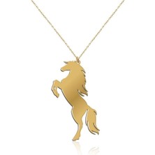 925 Ayar Gümüş Özel Tasarım At Kolye