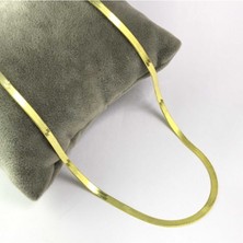 Kadın 925 Ayar Gümüş Italyan Yassı Ezme Zincir