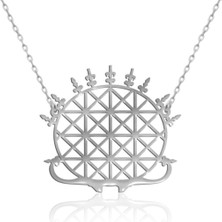 925 Ayar Gümüş Hitit Güneşi Kolye