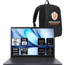 Asus Expertbook B5 Core Ultra 7 255H Notebook 8GB RAM 4TB SSD 16" FHD+ FreeDOS + Per4 Çanta B5605U716512B1DP305