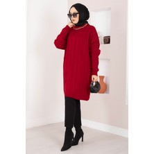 RAF Baklava Örgü Triko Tunik Kırmızı