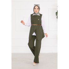 Md Kemerli Yelekli Tesettür İkili Takım -10