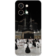 TechTree Vivo Y28 Uyumlu Kabe Umre Baskılı Silikon Kılıf