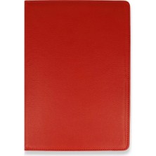 Marsilyan Lenovo M10 Fhd Plus X606F Kılıf 360 Tablet Deri Kılıf - Kırmızı