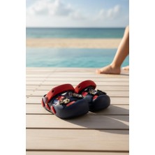 Akınalbella Sevimli Figürlü Ortopedik Tabanlı Çocuk Sandalet & Terlik-Kaymaz Taban Yazlık Plaj Burun Korumalı