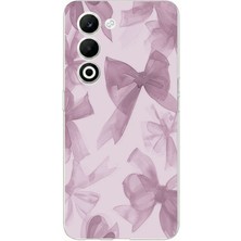 TechTree Oppo A5 4g Uyumlu Menekşe Tonlu Fiyonk Baskılı Silikon Kılıf