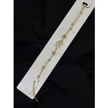 316L Çelik Gold Renk Ikili Yıldız Bileklik