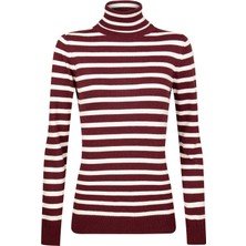 Felix Hardy Kadın Balıkçı Yaka Triko Kazak - Bordo