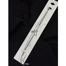 316L Çelik Gümüş Renk Ikili Kelebek Bileklik