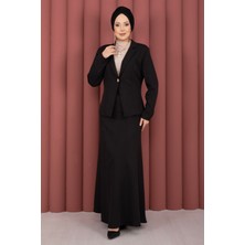 HP Business Blazer Ceket Etek Ikili Takım Siyah