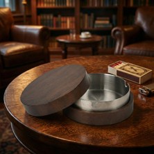 Urfakent Bilişim Kahverengi Bambu Kapaklı Küllük