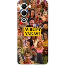 TechTree Oppo A5 4g Uyumlu Avrupa Yakası Baskılı Silikon Kılıf