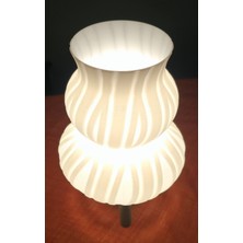 Dekoratif 3D Pla Baskı Modern Tasarımlı Abajur V9