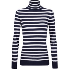 Felix Hardy Kadın Balıkçı Yaka Triko Kazak - Lacivert