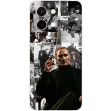 TechTree Vivo Y28 Uyumlu Mustafa Kemal Atatürk Kolajları Baskılı Silikon Kılıf