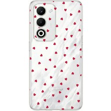 TechTree Oppo A5 4g Uyumlu Kırmızı Kalpler Tasarımlı Baskılı Silikon Kılıf