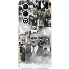 TechTree Oppo A5 4g Uyumlu Mustafa Kemal Atatürk Kolaj Baskılı Silikon Kılıf