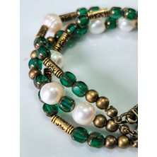 Thinblack Orman Yeşili Inci Bileklik – Thınblack® Romantik Işıltılar Koleksiyonu