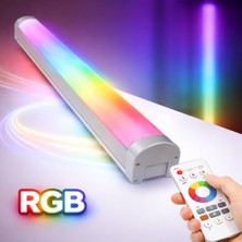 Ledarmy RGB LED Işık Kanalı 12V Hazır Tak-Çalıştır 1 Metre 64 Renkli Alüminyum Profil Aydınlatma Gamer Streamer Stüdyo & Dekor
