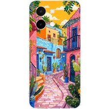 TechTree Vivo Y28 Uyumlu Renkli Sanat Sokak Silikon Kılıf Baskılı Silikon Kılıf