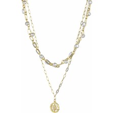 Klips Toptan Ikili Kombin Katmanlı Kolye