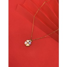 Açılır Kalp Yonca Gold Kolye