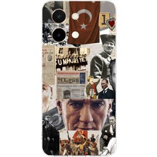 TechTree Vivo Y28 Uyumlu Atatürk Cumhuriyet Kolaj Baskılı Silikon Kılıf