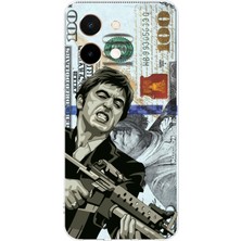 TechTree Vivo Y28 Uyumlu Scarface Dolar Tasarımlı Baskılı Silikon Kılıf