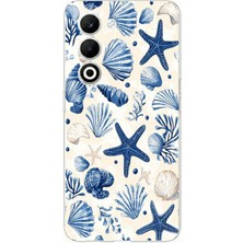 TechTree Oppo A5 4g Uyumlu Mavi Deniz Kabuğu ve Yıldız Desenli Baskılı Silikon Kılıf