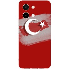 TechTree Vivo Y28 Uyumlu Türkiye Harita Detaylı Türk Bayrağı Baskılı Silikon Kılıf