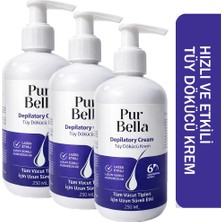 TÜY DÖKÜCÜ 3'LÜ KREM 250 ML- ALOE VERA VE E VİTAMİNLİ, HIZLI ETKİLİ