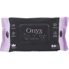 M-Pets Onyx Lavanta Kokulu Kedi ve Köpekler Için Temizleme Mendili 80Lİ
