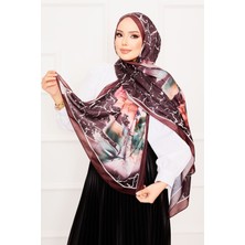 ECN Yaprak Desen Soft Şal -5