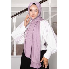 EB Kare Desen Şal Pudra