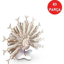 Algwood Nostaljik Tavus Kuşu Ahşap Maket Kiti – 83 Parça 3D Puzzle Büyük Boy Estetik Hayvan Figürü Dıy Hobi ve Dekoratif Hediyelik Set