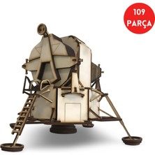 Algwood Apollo Ay Modülü Uzay Aracı Ahşap Maket Kiti – 109 Parça 3D Puzzle Fütüristik Keşif Gemisi Dıy Hobi