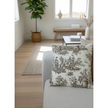 Apcasa Decor Kırlent Vintage Desen Kahverengi