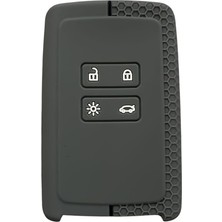 Autohan Keys Anahtar Koruma Kılıfı, Petek Desenli, Gri-Siyah, Clio 5, Megane 4, Captur, Kaleos, Kadjar ile Uyumlu