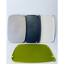 urfakent bilişim ve medya danışmanlık Kaymaz Ayaklı Çift Taraflı Renkli Plastik Kesme ve Doğrama Tahtası – Kaydırmaz Taban, Sarımsak Ezme Alanlı