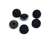 Italyan Hırka Yelek Düğmesi / Siyah / Kumaş Dokulu Parlak Kenarlı / 1,5 cm / 6’lı Set / ITL220