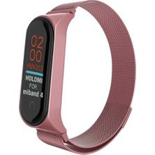 Marsilyan Xiaomi Mi Band 4 Metal Mıknatıslı Kordon - Rose