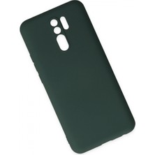 Marsilyan Xiaomi Redmi 9 Kılıf Nano Içi Kadife Silikon - Koyu Yeşil