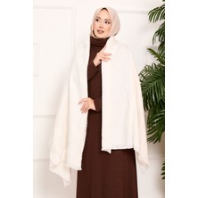 Düz Omuz Şalı Ekru