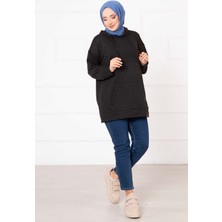 Cvn Kanguru Cepli Tesettür Sweatshirt Antrasit