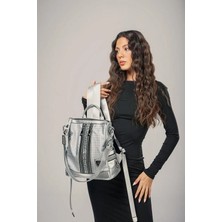 No8 Home Pely Gri Cilt Kol ve Sırt Çantası