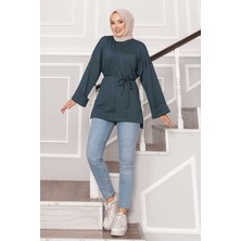 Md Kolu Katlamalı Kuşaklı Oyşo Tunik Çağla Yeşili
