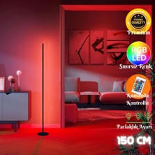 Normadia Rgb Stick LED Lambader, Uzaktan Kumandalı, Dimlenebilir, 150 Cm, Renkli Aydınlatma