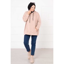 Cvn Kanguru Cepli Tesettür Sweatshirt Bej