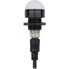 Mesan Ø30 M22 LED Indikatör GX12 Konnektör Rgy Siyah Gövde
