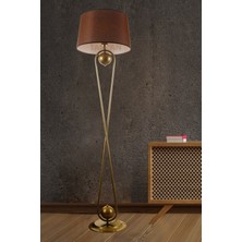 Normadia Şık Kahverengi Tekli Eskitme Lambader, Modern ve Zarif Tasarım